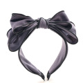 Bandeau Opaska Retro Oversize Bow Solid Headband for Women Hair Accessories Cotton French Hairband Romantic Fairy for Girl Wholesale